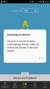 Fastned-App - Autocharge aktiv